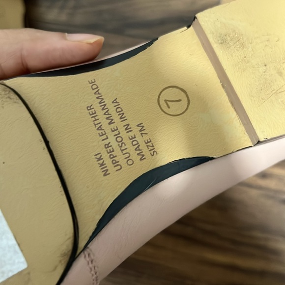 Square toe leather ballet flats, size 7 - Picture 4 of 6